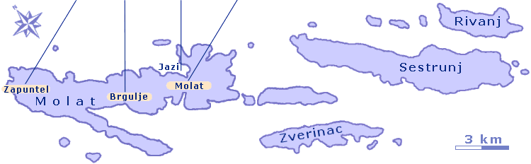isole Molat Zverinac Sestrunj Rivanj