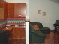 angolo cottura e soggiorno appartamento Tea B
