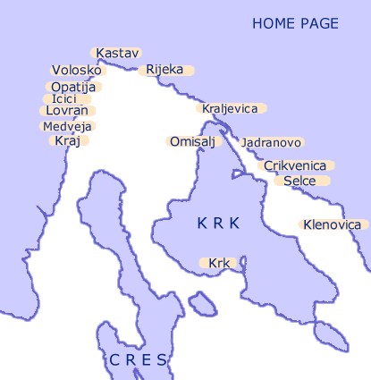 cartina Quarnaro - isola Krk