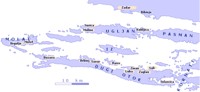 mappa Arcipelago zaratino