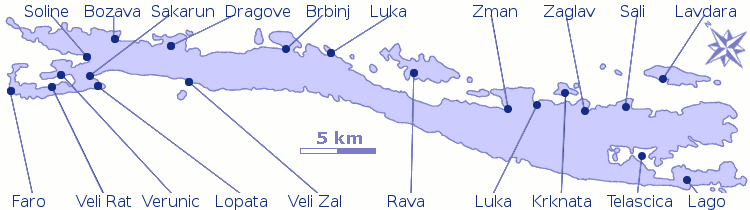 mappa Dugi Otok