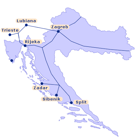 Croazia rete ferroviaria