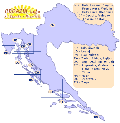 Croazia mappa