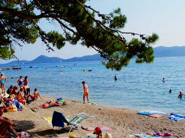 spiaggia Soline a Biograd na Moru in Dalmazia