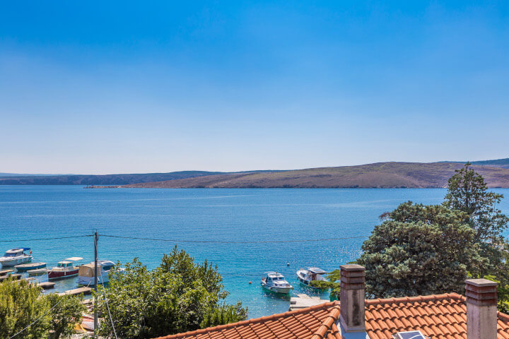 vista da terrazza sull'isola Krk