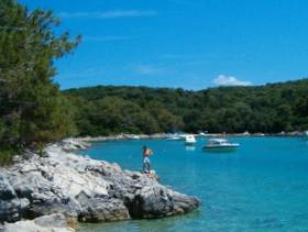 Spiaggia di scogli a Klenovica