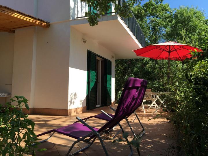 Sedie a sdraio in terrazza