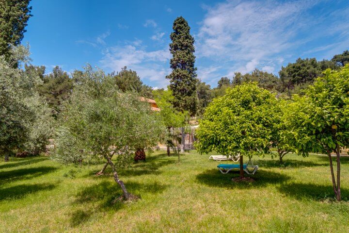 giardino della Villa Roberto a Lussino