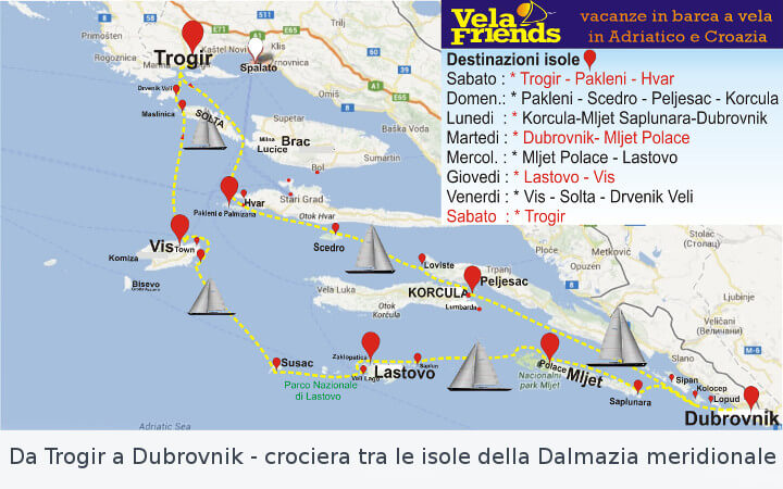 Crociera da Trogir a Dubrovnik