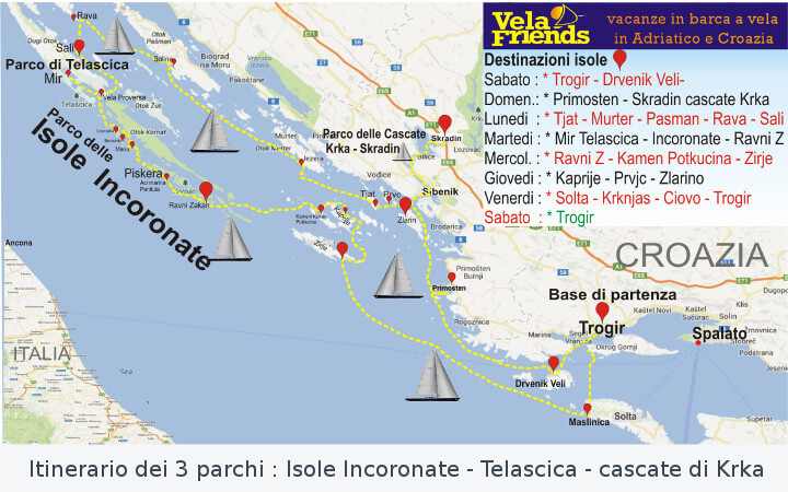 Itinerario 3 parchi della Croazia