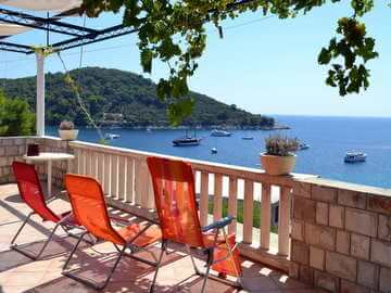 terrazza vista mare a Mljet