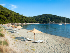 spiaggia di sabbia Saplunara isola Mljet