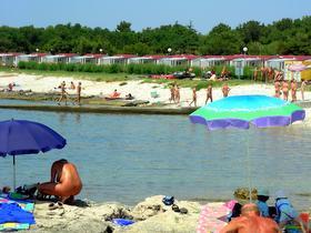 spiaggia di campeggio Kazela a Medulin