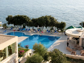 vista mare dall'hotel Luna sull'isola Pag