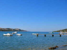 isola di Pag in barca