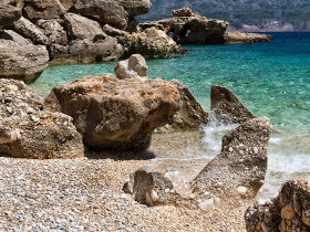 spiaggia Oliva sull'isola Sveti Nikola a Porec Parenzo