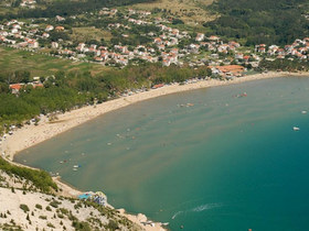 spiagge di sabbia sull'isola Rab a Lopar