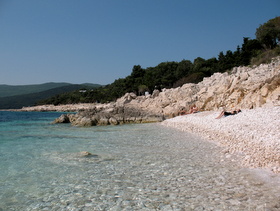 Spiagge a Rabac vicino a Labin