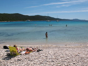 spiaggia di Sakarun a Dugi Otok