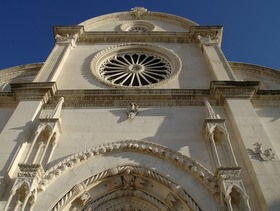 Facciata frontale della Cattedrale di Sibenik