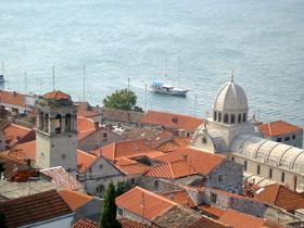 Sibenik panorama con cattedrale